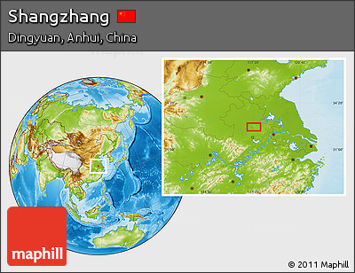 Physical Location Map of Shangzhang