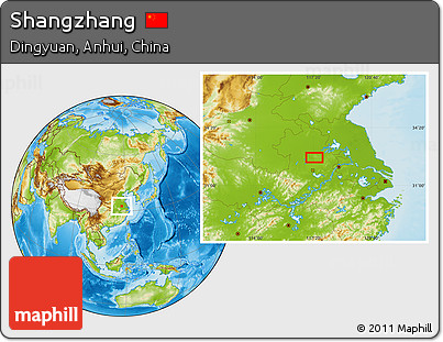 Physical Location Map of Shangzhang