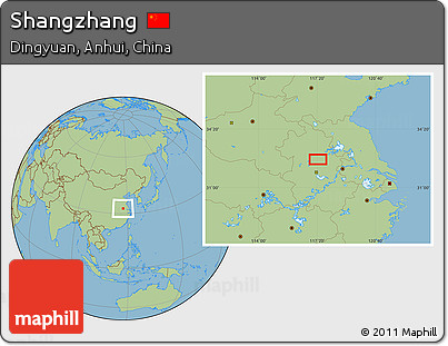 Savanna Style Location Map of Shangzhang