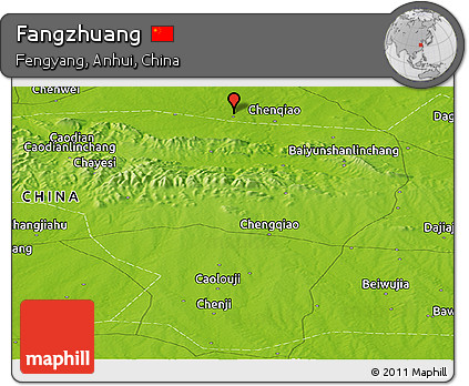 Physical Panoramic Map of Fangzhuang