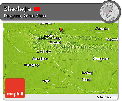 Physical Panoramic Map of Zhaohejia
