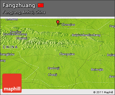 Physical Panoramic Map of Fangzhuang