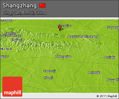 Physical Panoramic Map of Shangzhang
