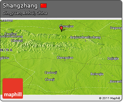 Physical Panoramic Map of Shangzhang