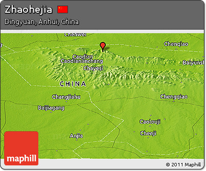 Physical Panoramic Map of Zhaohejia