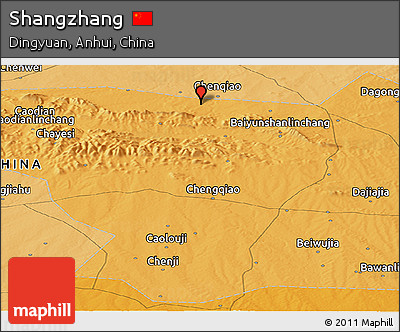Political Panoramic Map of Shangzhang