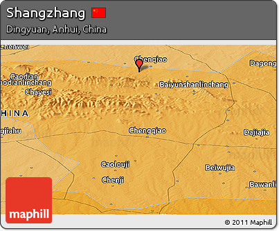 Political Panoramic Map of Shangzhang
