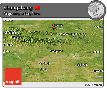 Satellite Panoramic Map of Shangzhang