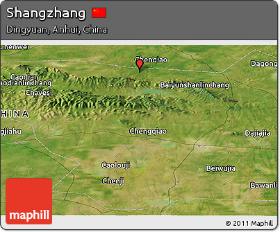 Satellite Panoramic Map of Shangzhang