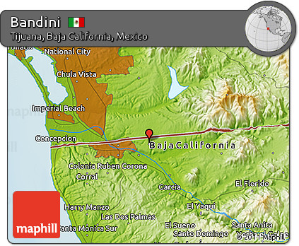 Physical 3D Map of Bandini