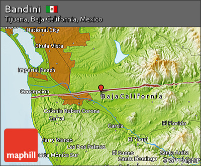 Physical 3D Map of Bandini