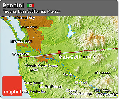 Physical 3D Map of Bandini