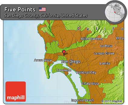 Physical Map of Five Points