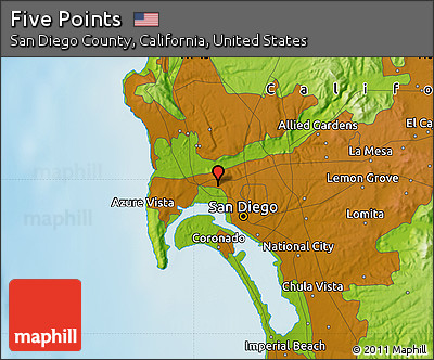 Physical Map of Five Points