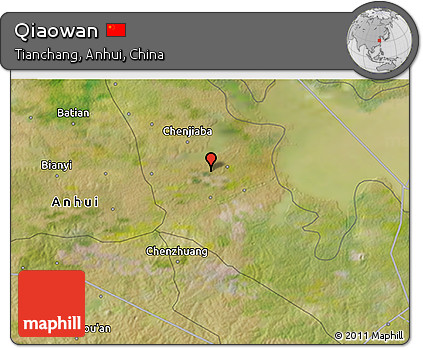 Satellite 3D Map of Qiaowan