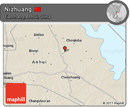 Shaded Relief 3D Map of Nizhuang