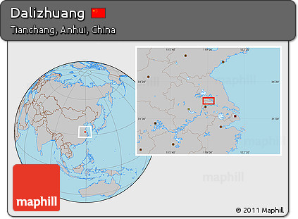 Gray Location Map of Dalizhuang