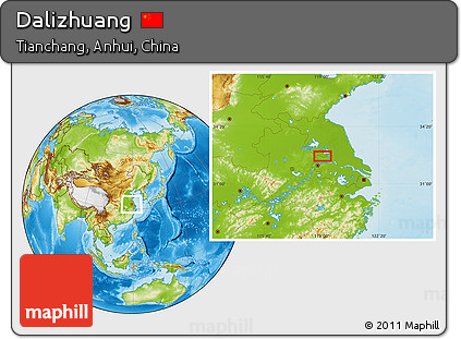 Physical Location Map of Dalizhuang