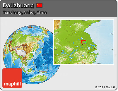 Physical Location Map of Dalizhuang