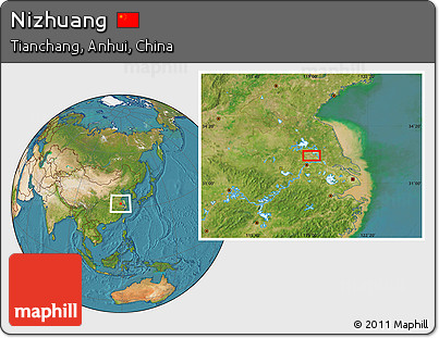 Satellite Location Map of Nizhuang