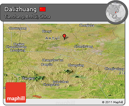 Satellite Panoramic Map of Dalizhuang