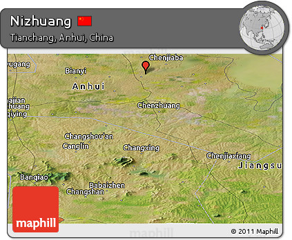 Satellite Panoramic Map of Nizhuang