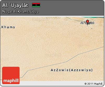 Satellite Panoramic Map of Al `Ujaylāt