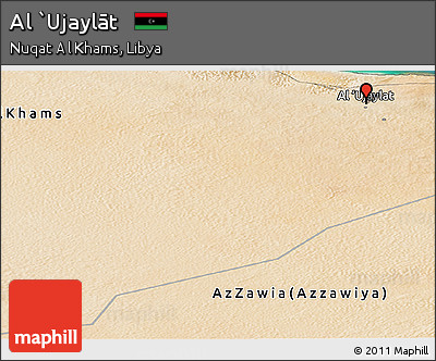 Satellite Panoramic Map of Al `Ujaylāt