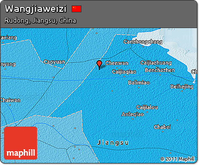 Political 3D Map of Wangjiaweizi
