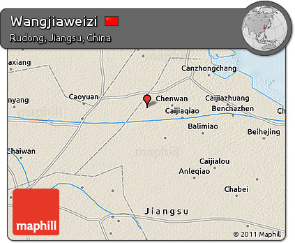 Shaded Relief 3D Map of Wangjiaweizi