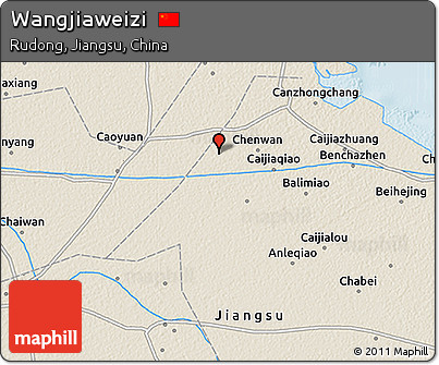 Shaded Relief 3D Map of Wangjiaweizi