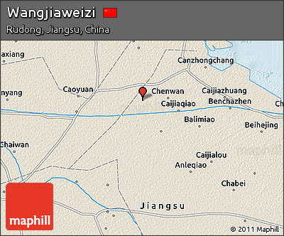 Shaded Relief 3D Map of Wangjiaweizi