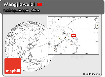 Blank Location Map of Wangjiaweizi