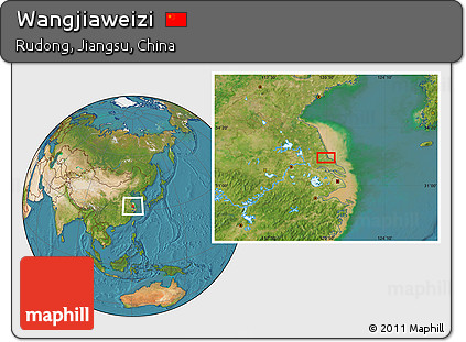Satellite Location Map of Wangjiaweizi