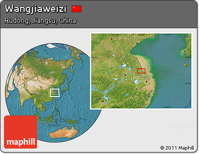 Satellite Location Map of Wangjiaweizi