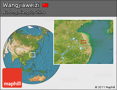 Satellite Location Map of Wangjiaweizi