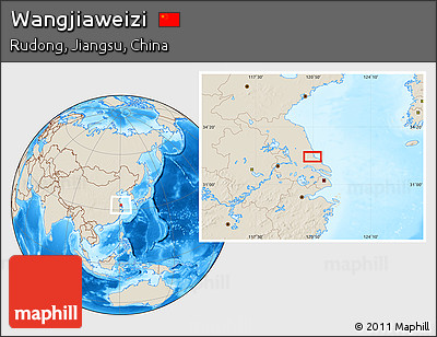 Shaded Relief Location Map of Wangjiaweizi