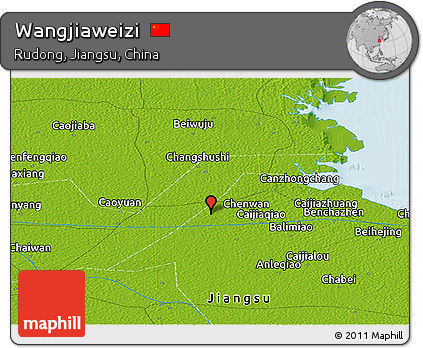 Physical Panoramic Map of Wangjiaweizi