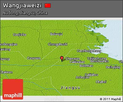 Physical Panoramic Map of Wangjiaweizi