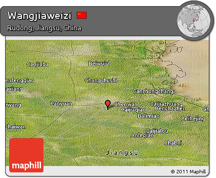 Satellite Panoramic Map of Wangjiaweizi