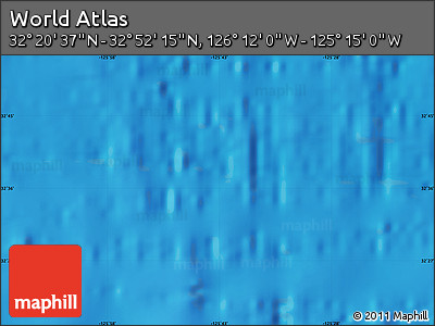 Physical Map of the Area around 32° 36' 26" N, 125° 43' 29" W