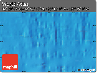 Physical Map of the Area around 32° 36' 26" N, 125° 43' 29" W