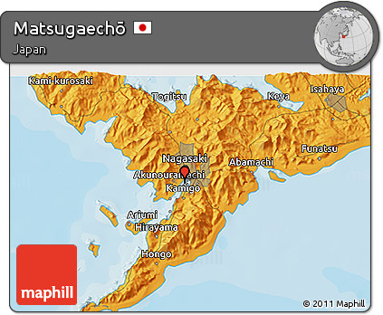 Political 3D Map of Matsugaechō
