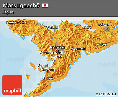 Political 3D Map of Matsugaechō