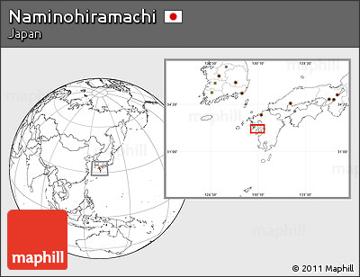 Blank Location Map of Naminohiramachi