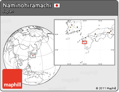 Blank Location Map of Naminohiramachi