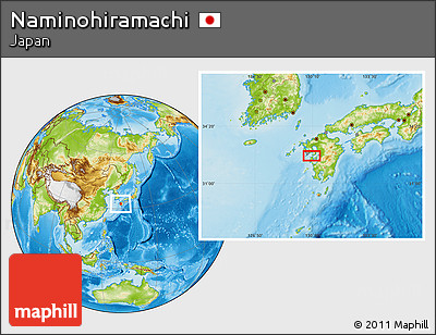 Physical Location Map of Naminohiramachi