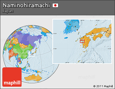 Political Location Map of Naminohiramachi