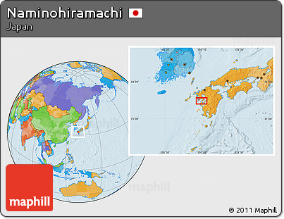 Political Location Map of Naminohiramachi