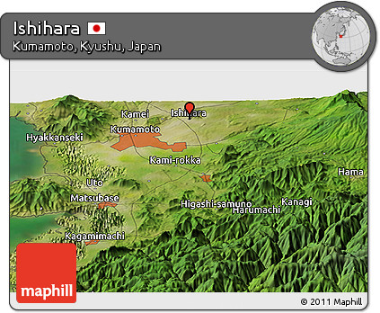 Satellite Panoramic Map of Ishihara